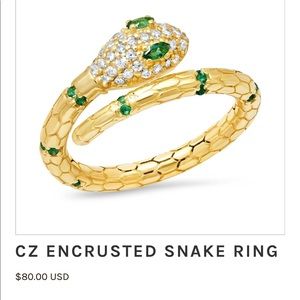 🆕 CZ ENCRUSTED SNAKE RING tai jewelry 7 8 9 10